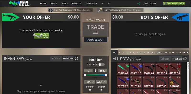counter strike global offensive trade site